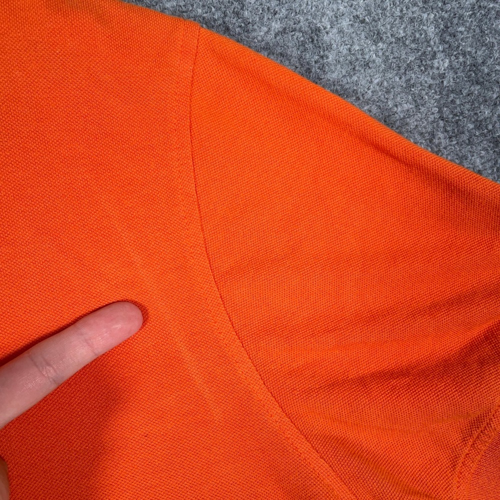 Tommy Hilfiger Polo Shirt Mens L Orange Logo Short Sleeve Cotton Casual #AB441 - Picture 7 of 10
